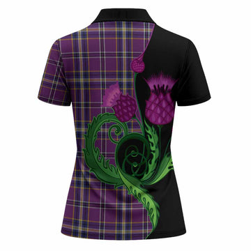 O'Riagain Tartan Women Polo Shirt Traditional Scottish Thistle