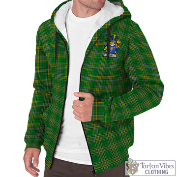 Orme Irish Clan Tartan Sherpa Hoodie with Coat of Arms Unisex - Tartan Vibes Clothing