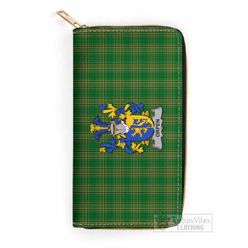 Orpen Irish Clan Tartan Women's Leather Wallet with Coat of Arms