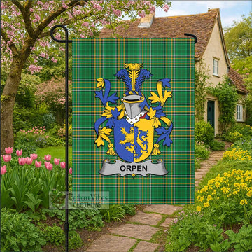 Orpen Irish Clan Tartan Garden Flag with Coat of Arms