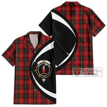 Orr Tartan Hawaiian Shirt with Family Crest Circle Style Kid - Tartan Vibes Clothing