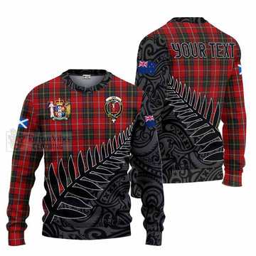 Orr Crest Tartan Knitted Sweater with New Zealand Silver Fern Half Style Unisex - Tartan Vibes Clothing