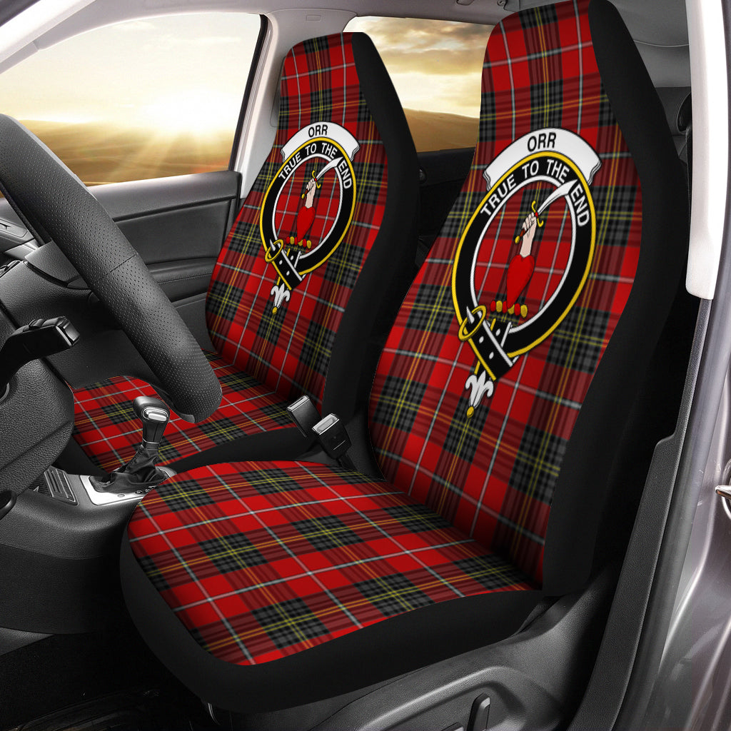 Orr Tartan Car Seat Cover with Family Crest One Size - Tartan Vibes Clothing