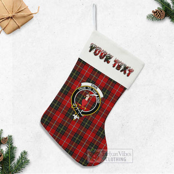 Orr Tartan Family Crest Christmas Stocking with Personalized Text - Tartan Vibes Clothing