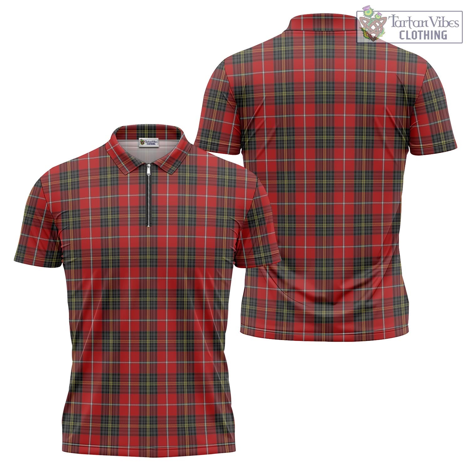 Orr Tartan Zipper Polo Shirt Unisex - Tartan Vibes Clothing
