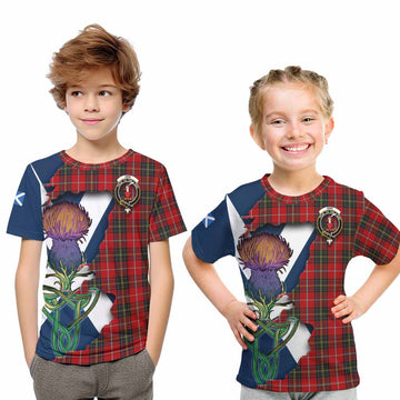 Tartan Vibes Clothing Orr Tartan Family Crest Kid T-Shirt Scottish Thistle Celtic Inspired