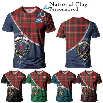 Orr Tartan T-Shirt with Personalised National Flag and Family Crest Half Style Kid's Shirt - Tartan Vibes Clothing