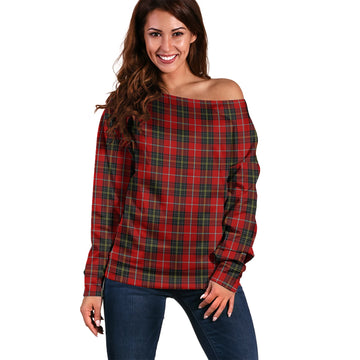 Orr Tartan Off Shoulder Women Sweater Women - Tartan Vibes Clothing