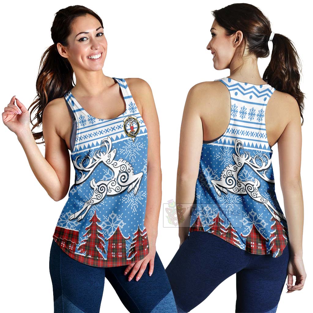 Orr Clan Christmas Women's Racerback Tanks Celtic Reindeer Style 4XL - Tartan Vibes Clothing