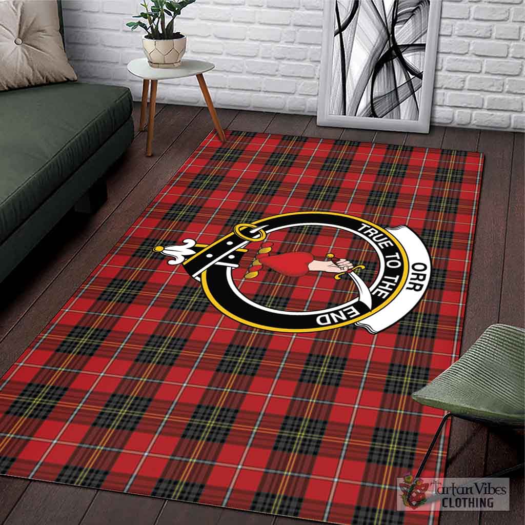 Orr Tartan Area Rug with Family Crest L 59*86 inch (150x220 cm) - Tartan Vibes Clothing