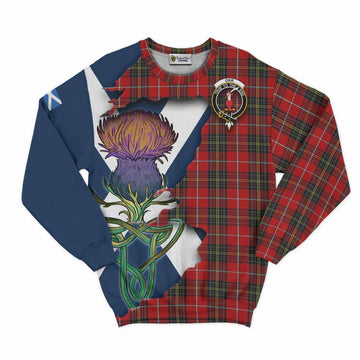 Tartan Vibes Clothing Orr Tartan Family Crest Sweatshirt Scottish Thistle Celtic Inspired