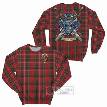 Orr Tartan Sweatshirt with Family Crest Celtic Skull Style Unisex - Tartan Vibes Clothing