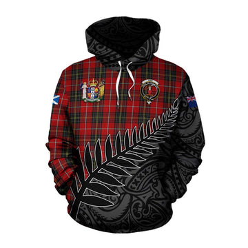 Orr Crest Tartan Cotton Hoodie with New Zealand Silver Fern Half Style Pullover Hoodie XS - Tartan Vibes Clothing