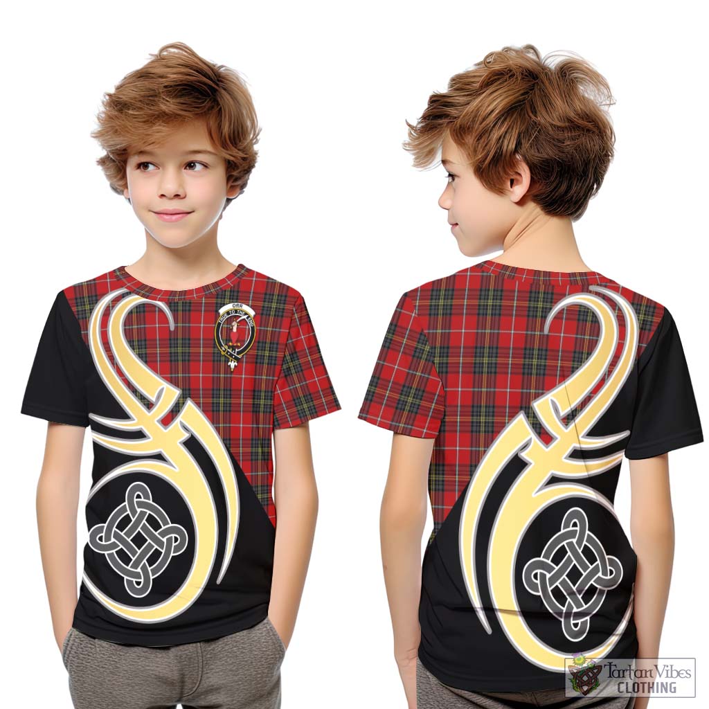 Orr Tartan Kid T-Shirt with Family Crest and Celtic Symbol Style Youth XL Size14 - Tartan Vibes Clothing