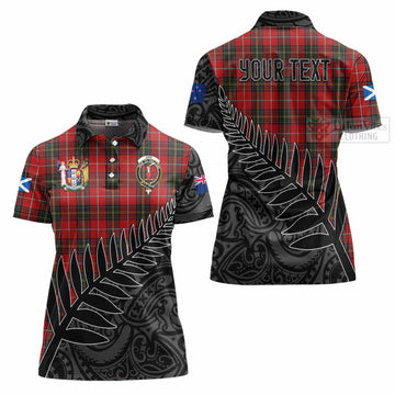 Orr Crest Tartan Women's Polo Shirt with New Zealand Silver Fern Half Style Women - Tartan Vibes Clothing