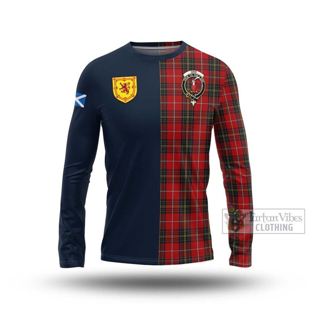 Orr Tartan Long Sleeve T-Shirt Alba with Scottish Lion Royal Arm Half Style Unisex - Tartan Vibes Clothing