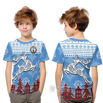 Orr Clan Christmas Kid T-Shirt Celtic Reindeer Style Youth XL Size14 - Tartan Vibes Clothing