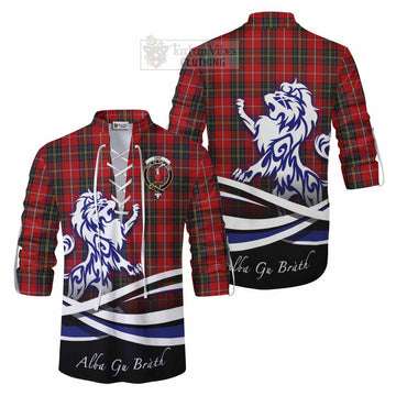 Orr Tartan Ghillie Kilt Shirt with Alba Gu Brath Regal Lion Emblem Men - Tartan Vibes Clothing