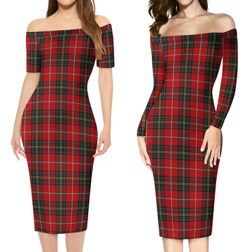 Orr Tartan Off Shoulder Lady Dress Women's Dress - Tartan Vibes Clothing