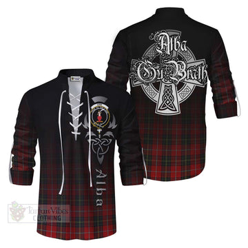 Orr Tartan Ghillie Kilt Shirt Featuring Alba Gu Brath Family Crest Celtic Inspired Men - Tartan Vibes Clothing