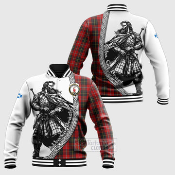 Orr Tartan Clan Crest Baseball Jacket with Highlander Warrior Celtic Style Unisex - Tartan Vibes Clothing