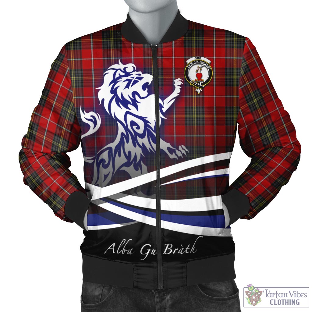 Orr Tartan Bomber Jacket with Alba Gu Brath Regal Lion Emblem Unisex - Tartan Vibes Clothing