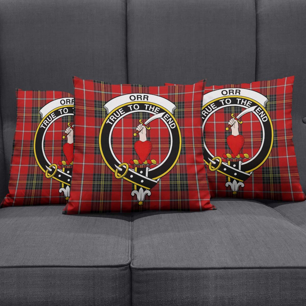 Orr Tartan Pillow Cover with Family Crest Rectangle Pillow Cover 51*91cm - Tartan Vibes Clothing