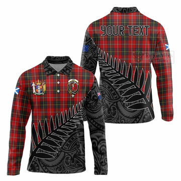 Orr Crest Tartan Long Sleeve Polo Shirt with New Zealand Silver Fern Half Style Unisex - Tartan Vibes Clothing