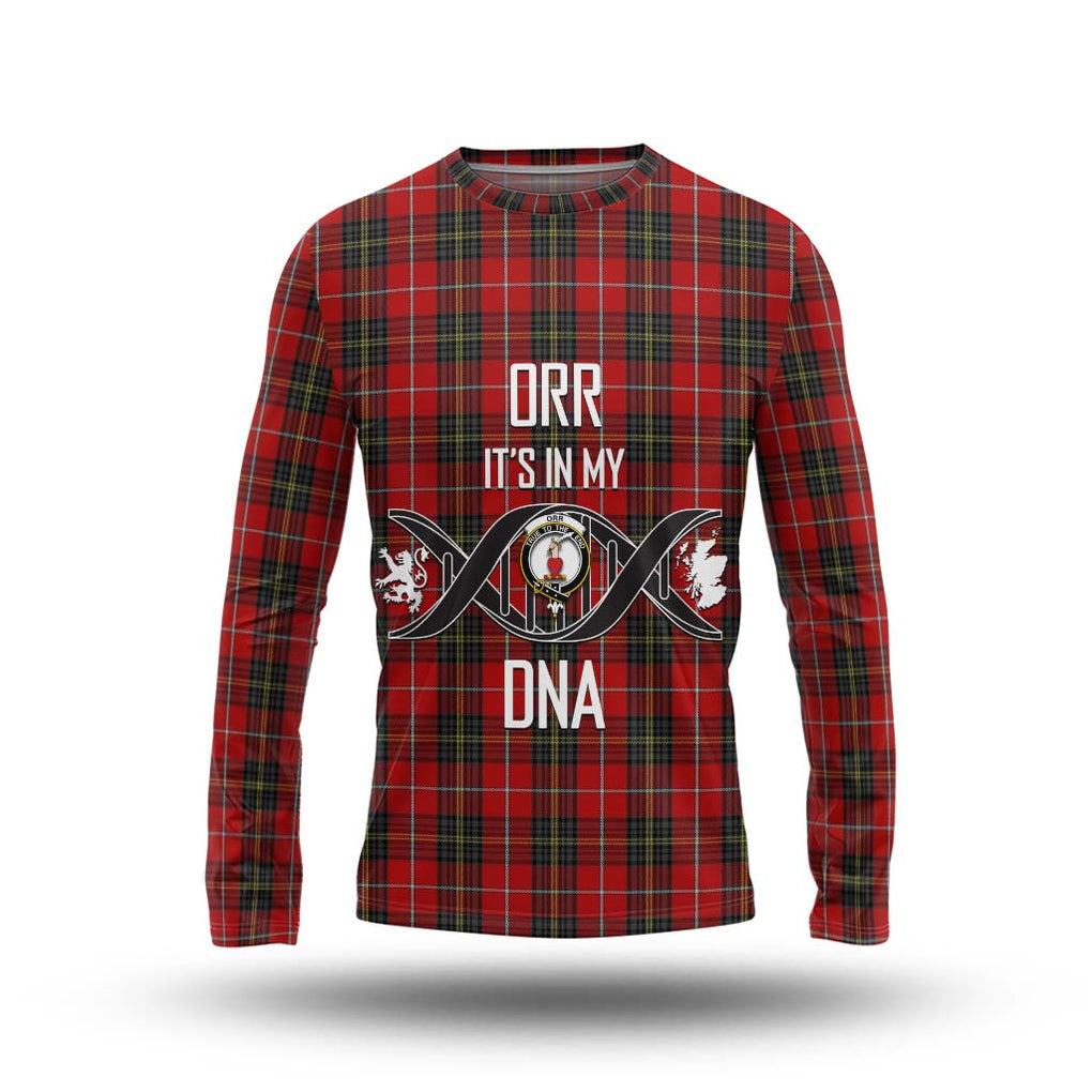 Orr Tartan Long Sleeve T-Shirt with Family Crest DNA In Me Style Unisex - Tartan Vibes Clothing