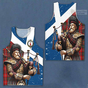 Orr Tartan Men's Tank Top with Family Crest Scottish Bagpiper Vibes Men - Tartan Vibes Clothing