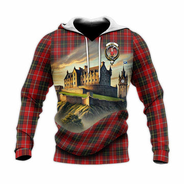Orr Tartan Family Crest Knitted Hoodie with Scottish Ancient Castle Style Unisex Knitted Pullover Hoodie - Tartan Vibes Clothing