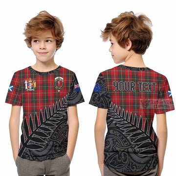 Orr Crest Tartan Kid T-Shirt with New Zealand Silver Fern Half Style Youth XL Size14 - Tartan Vibes Clothing