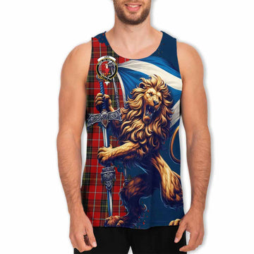 Orr Tartan Family Crest Men's Tank Top with Scottish Majestic Lion Men - Tartan Vibes Clothing