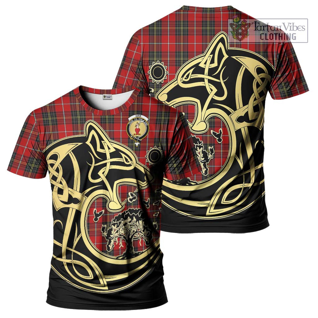 Orr Tartan T-Shirt with Family Crest Celtic Wolf Style Kid's Shirt - Tartan Vibes Clothing