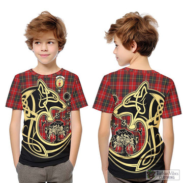 Orr Tartan Kid T-Shirt with Family Crest Celtic Wolf Style Youth XL Size14 - Tartan Vibes Clothing