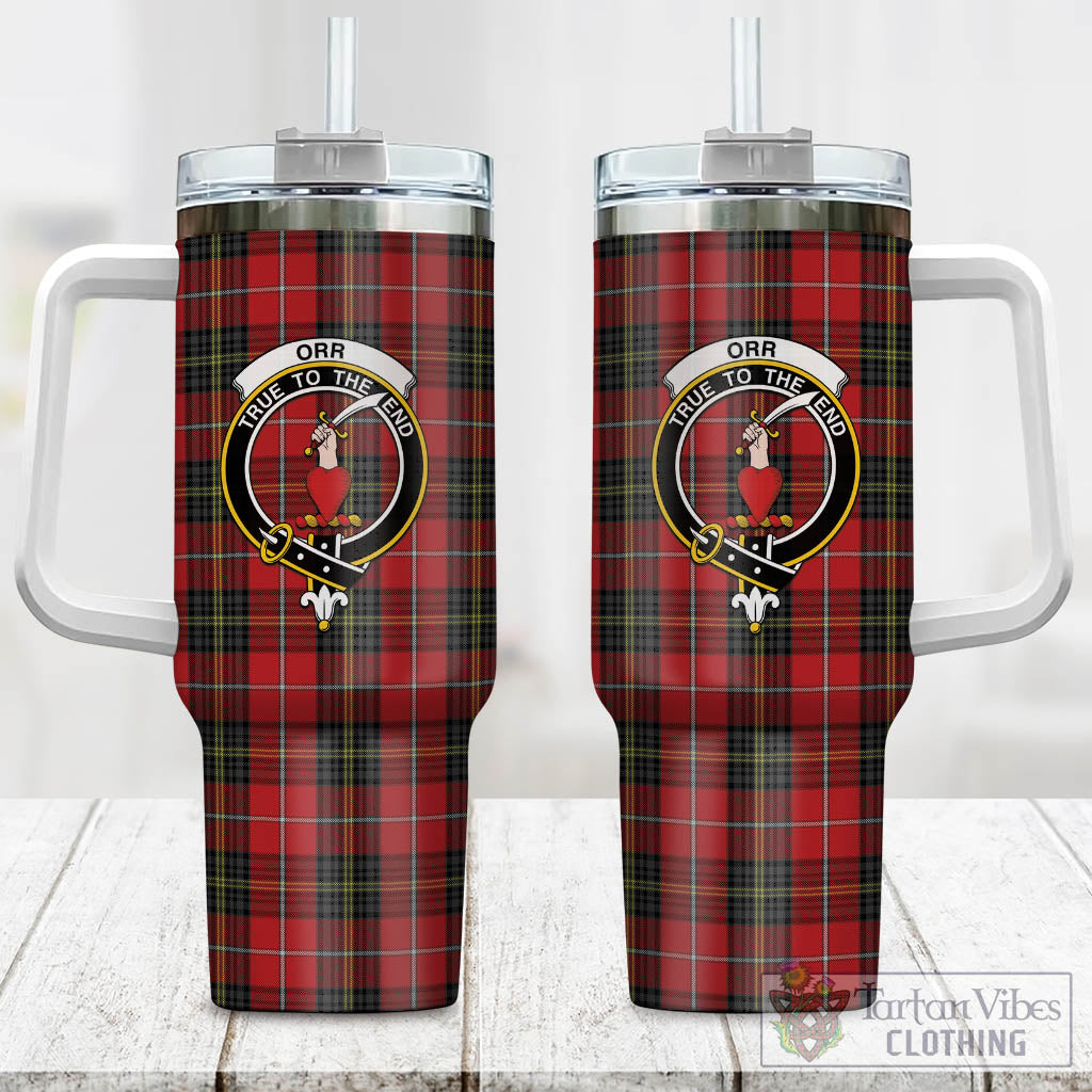 Orr Tartan Tumbler with Handle with Family Crest One Size 40 OZ - Tartan Vibes Clothing