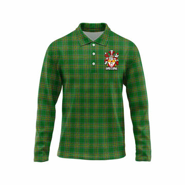 Orr Irish Clan Tartan Long Sleeve Polo Shirt with Coat of Arms Unisex - Tartan Vibes Clothing