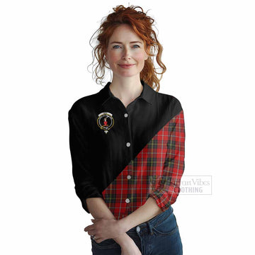 Orr Tartan Women's Casual Shirt with Family Crest and Military Logo Style Female - Tartan Vibes Clothing