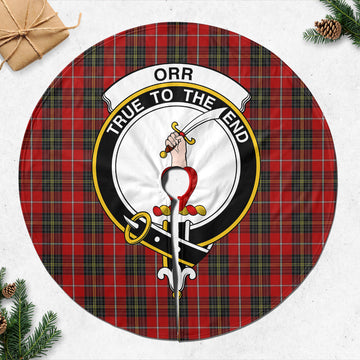 Orr Tartan Christmas Tree Skirt with Family Crest 47*47 inch - Tartan Vibes Clothing