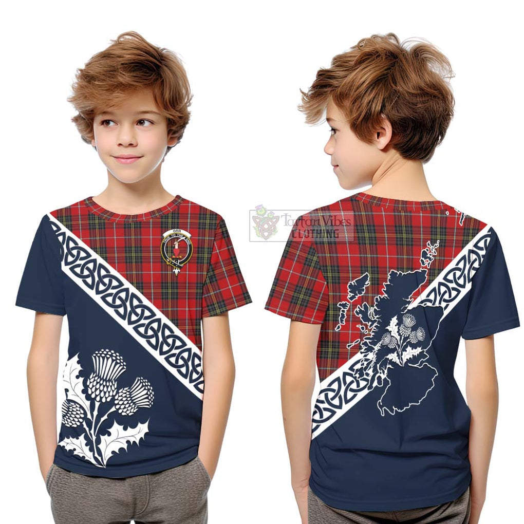 Orr Tartan Kid T-Shirt Featuring Thistle and Scotland Map Youth XL Size14 - Tartan Vibes Clothing