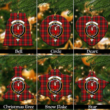 Orr Tartan Christmas Ceramic Ornaments with Family Crest Ceramic - Tartan Vibes Clothing