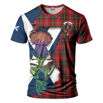 Tartan Vibes Clothing Orr Tartan Family Crest T-Shirt Scottish Thistle Celtic Inspired