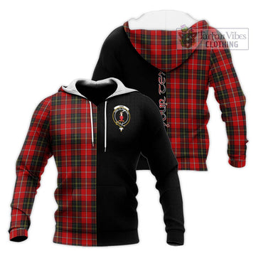 Orr Tartan Knitted Hoodie with Family Crest and Half Of Me Style Unisex Knitted Pullover Hoodie - Tartan Vibes Clothing