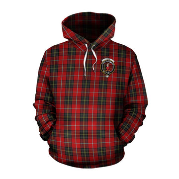 Orr Tartan Cotton Hoodie with Family Crest and Bearded Skull Holding Bottles of Whiskey Pullover Hoodie XS - Tartan Vibes Clothing