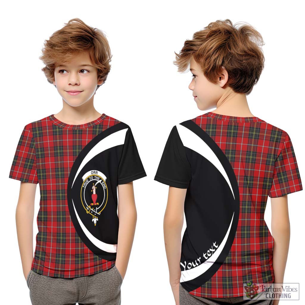 Orr Tartan Kid T-Shirt with Family Crest Circle Style Youth XL Size14 - Tartan Vibes Clothing