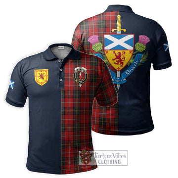 Orr Tartan Polo Shirt Alba with Scottish Lion Royal Arm Half Style Kid - Tartan Vibes Clothing