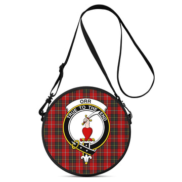 Orr Tartan Round Satchel Bags with Family Crest One Size 9*9*2.7 inch - Tartan Vibes Clothing