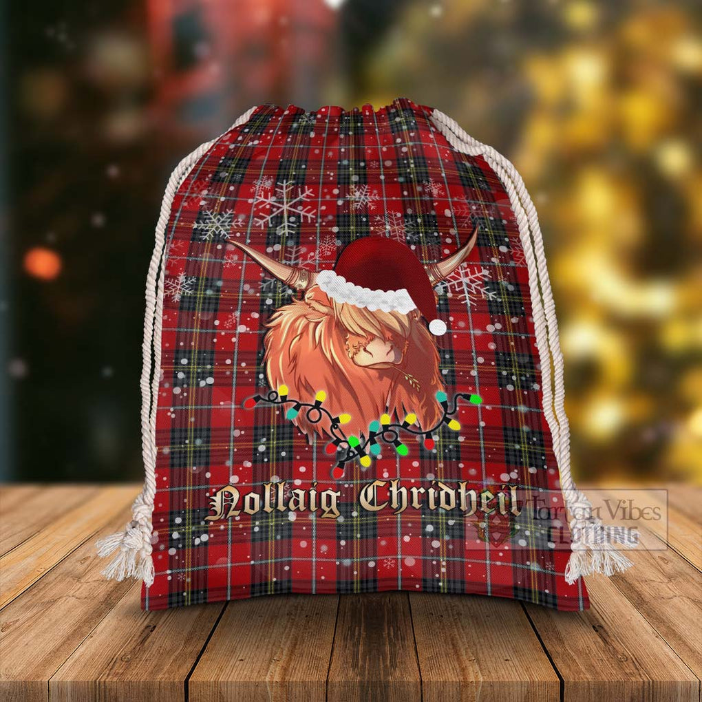 Orr Tartan Christmas Santa's Bag with Twinkle Highland Cattle - Tartan Vibes Clothing