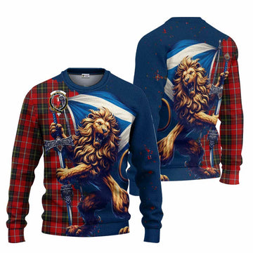 Orr Tartan Family Crest Knitted Sweater with Scottish Majestic Lion Unisex - Tartan Vibes Clothing