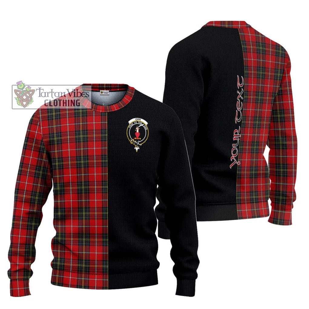 Orr Tartan Ugly Sweater with Family Crest and Half Of Me Style Unisex - Tartan Vibes Clothing